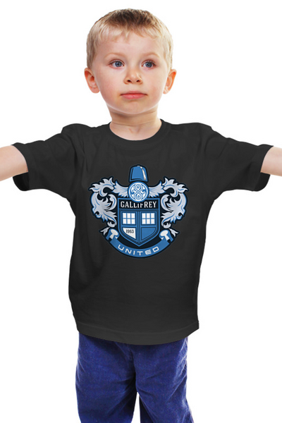 Заказать детскую футболку в Москве. Детская футболка классическая унисекс Gallifrey United от geekbox - готовые дизайны и нанесение принтов.