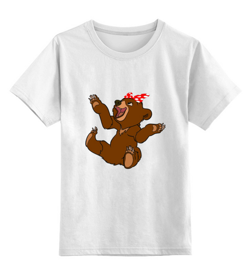 Заказать детскую футболку в Москве. Детская футболка классическая унисекс Медвеженок от ПРИНТЫ ПЕЧАТЬ  - готовые дизайны и нанесение принтов.