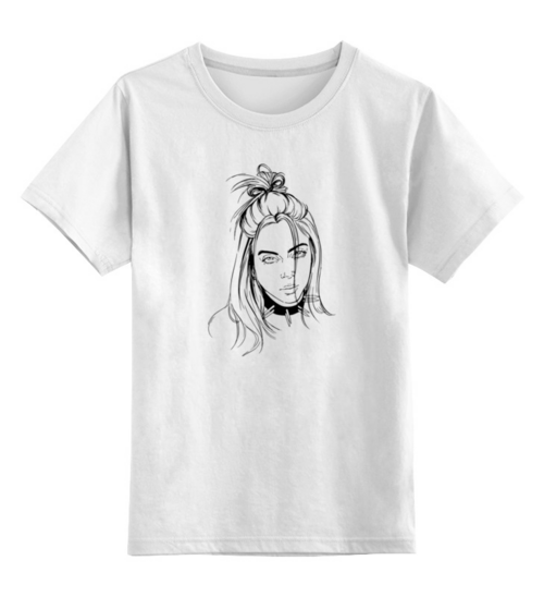 Заказать детскую футболку в Москве. Детская футболка классическая унисекс BillieEilish от balden - готовые дизайны и нанесение принтов.