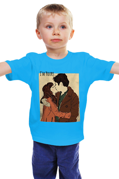 Заказать детскую футболку в Москве. Детская футболка классическая унисекс Love / I'm Yours от Just kidding - готовые дизайны и нанесение принтов.