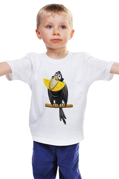 Заказать детскую футболку в Москве. Детская футболка классическая унисекс Вороне как то Бог ... от ПРИНТЫ ПЕЧАТЬ  - готовые дизайны и нанесение принтов.