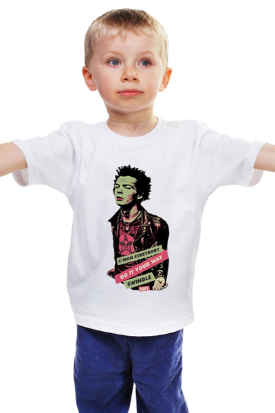 Заказать детскую футболку в Москве. Детская футболка классическая унисекс sid vicious от rancid - готовые дизайны и нанесение принтов.