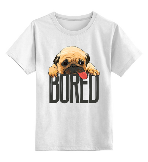 Заказать детскую футболку в Москве. Детская футболка классическая унисекс ☹ BORED ☹ от balden - готовые дизайны и нанесение принтов.