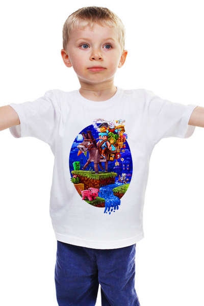 Заказать детскую футболку в Москве. Детская футболка классическая унисекс ◼■◾Майнкрафт◼■◾ от balden - готовые дизайны и нанесение принтов.