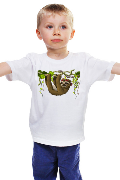 Заказать детскую футболку в Москве. Детская футболка классическая унисекс Ленивец от balden - готовые дизайны и нанесение принтов.