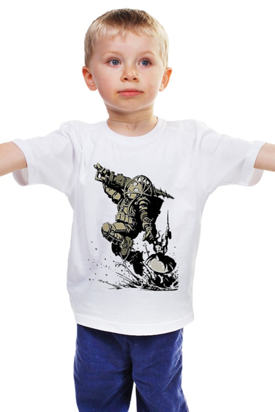 Заказать детскую футболку в Москве. Детская футболка классическая унисекс bioshock от biowulw@yandex.ru - готовые дизайны и нанесение принтов.