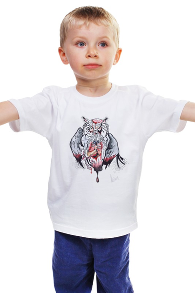 Заказать детскую футболку в Москве. Детская футболка классическая унисекс необычная сова от olgarussia - готовые дизайны и нанесение принтов.