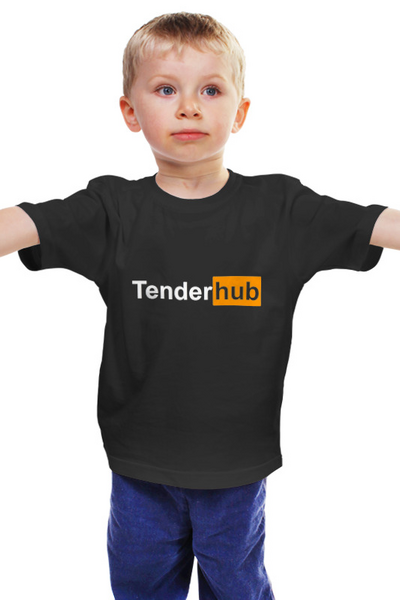 Заказать детскую футболку в Москве. Детская футболка классическая унисекс Tenderhub Hoodie от Vlad Vlad - готовые дизайны и нанесение принтов.