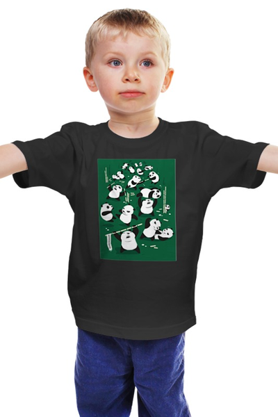 Заказать детскую футболку в Москве. Детская футболка классическая унисекс Pandamonium / Пандамониум от crash - готовые дизайны и нанесение принтов.