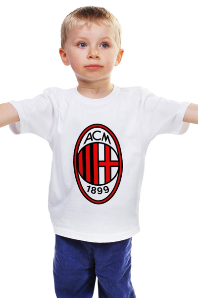 Заказать детскую футболку в Москве. Детская футболка классическая унисекс AC Milan от YellowCloverShop - готовые дизайны и нанесение принтов.