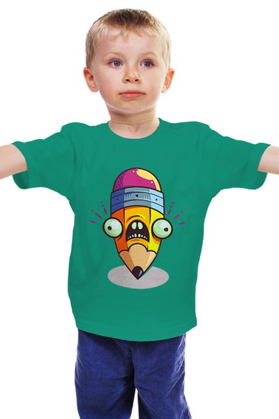 Заказать детскую футболку в Москве. Детская футболка классическая унисекс Забавный карандаш от Zamula - готовые дизайны и нанесение принтов.