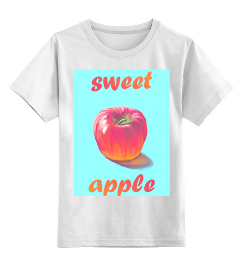 Заказать детскую футболку в Москве. Детская футболка классическая унисекс Сладкое яблоко от Анастасия Лаш - готовые дизайны и нанесение принтов.