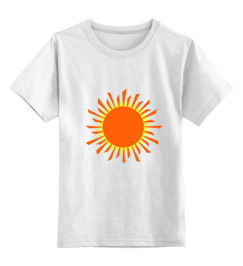 Заказать детскую футболку в Москве. Детская футболка классическая унисекс Оранжевое Солнце от Orange Sun - готовые дизайны и нанесение принтов.