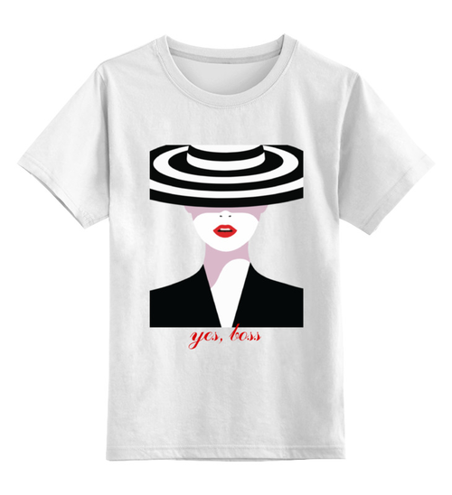 Заказать детскую футболку в Москве. Детская футболка классическая унисекс Yes boss от Петр Золотухин - готовые дизайны и нанесение принтов.