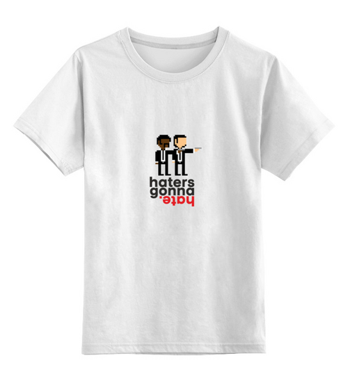 Заказать детскую футболку в Москве. Детская футболка классическая унисекс haters gonna hate hoodie от maxpulso  - готовые дизайны и нанесение принтов.