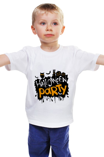 Заказать детскую футболку в Москве. Детская футболка классическая унисекс Halloween от denis01001 - готовые дизайны и нанесение принтов.