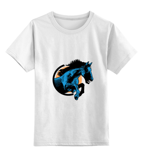 Заказать детскую футболку в Москве. Детская футболка классическая унисекс Лошадь от YellowCloverShop - готовые дизайны и нанесение принтов.