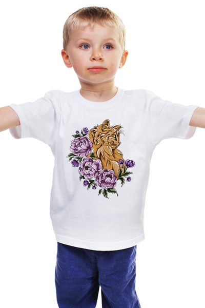 Заказать детскую футболку в Москве. Детская футболка классическая унисекс Рыжий Кот от Shamanice - готовые дизайны и нанесение принтов.
