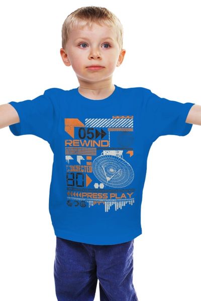 Заказать детскую футболку в Москве. Детская футболка классическая унисекс Rewind Music от balden - готовые дизайны и нанесение принтов.