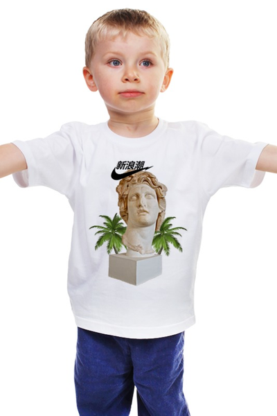 Заказать детскую футболку в Москве. Детская футболка классическая унисекс Vaporwave1 от velez - готовые дизайны и нанесение принтов.