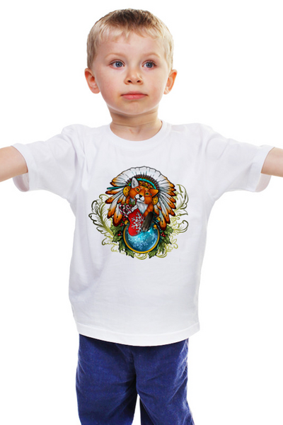Заказать детскую футболку в Москве. Детская футболка классическая унисекс Лиса Рождественская от Анастасия Авина - готовые дизайны и нанесение принтов.