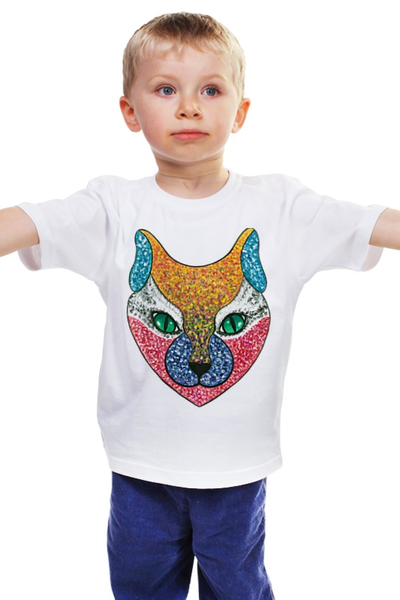 Заказать детскую футболку в Москве. Детская футболка классическая унисекс кошечка от Sofia Allen - готовые дизайны и нанесение принтов.