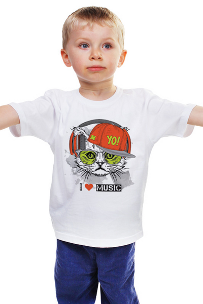 Заказать детскую футболку в Москве. Детская футболка классическая унисекс  Котэ от Никита Коледенков - готовые дизайны и нанесение принтов.