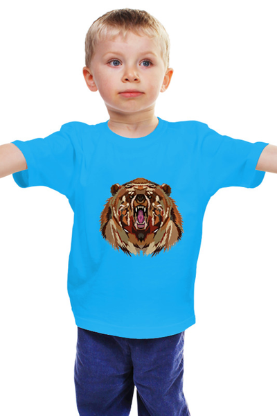 Заказать детскую футболку в Москве. Детская футболка классическая унисекс Медведь от nessing - готовые дизайны и нанесение принтов.