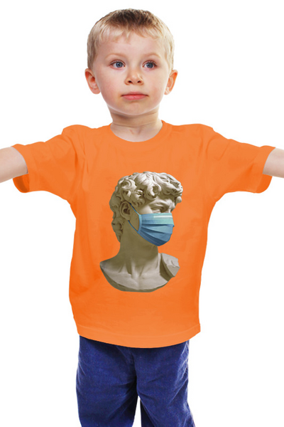 Заказать детскую футболку в Москве. Детская футболка классическая унисекс ◈Аполлон в маске◈ от balden - готовые дизайны и нанесение принтов.