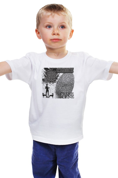 Заказать детскую футболку в Москве. Детская футболка классическая унисекс Crime Scene от balden - готовые дизайны и нанесение принтов.