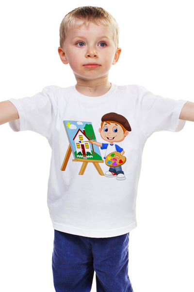 Заказать детскую футболку в Москве. Детская футболка классическая унисекс Художник от MikliBoom  - готовые дизайны и нанесение принтов.