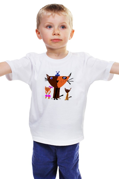 Заказать детскую футболку в Москве. Детская футболка классическая унисекс Котики от Vadim Koval - готовые дизайны и нанесение принтов.