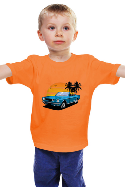 Заказать детскую футболку в Москве. Детская футболка классическая унисекс Машинка   от T-shirt print  - готовые дизайны и нанесение принтов.
