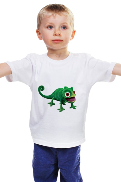 Заказать детскую футболку в Москве. Детская футболка классическая унисекс Футболка из серии "Хамелеон" от kiddy - готовые дизайны и нанесение принтов.