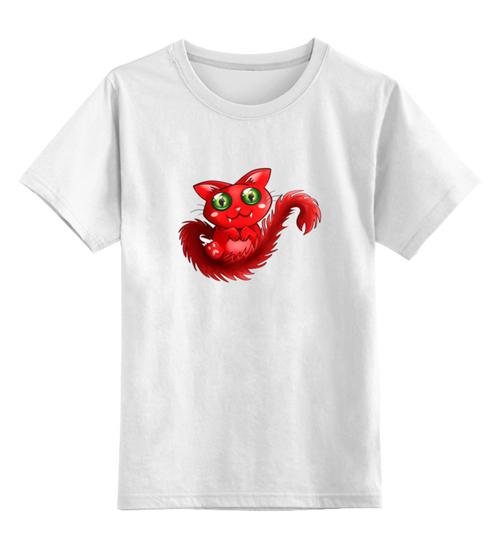 Заказать детскую футболку в Москве. Детская футболка классическая унисекс Кошечка вампир от ПРИНТЫ ПЕЧАТЬ  - готовые дизайны и нанесение принтов.