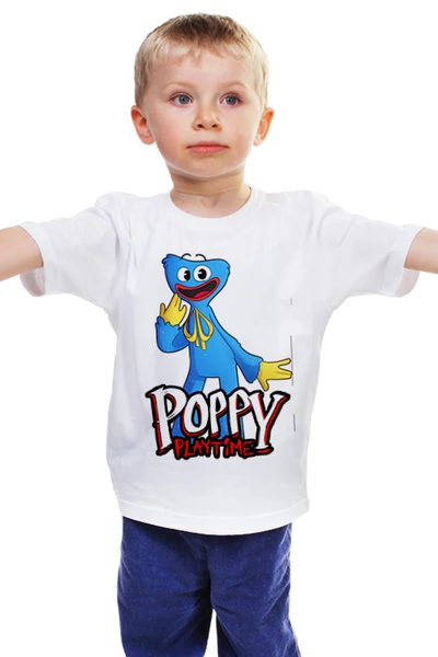 Заказать детскую футболку в Москве. Детская футболка классическая унисекс Poppy Playtime - Хагги Вагги  от weeert - готовые дизайны и нанесение принтов.