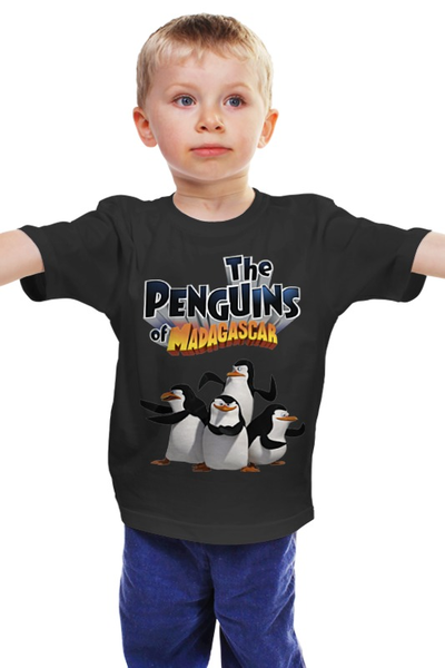 Заказать детскую футболку в Москве. Детская футболка классическая унисекс Пингвины Мадагаскара от Nos  - готовые дизайны и нанесение принтов.