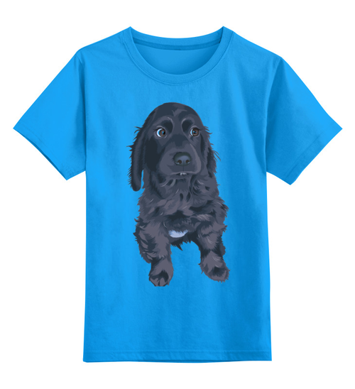 Заказать детскую футболку в Москве. Детская футболка классическая унисекс Пёсик от Vinli.shop  - готовые дизайны и нанесение принтов.
