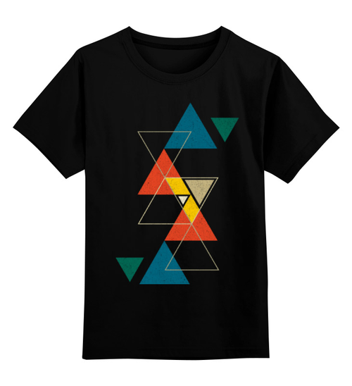 Заказать детскую футболку в Москве. Детская футболка классическая унисекс Треугольник от printik - готовые дизайны и нанесение принтов.