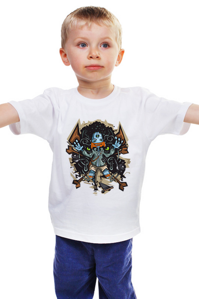 Заказать детскую футболку в Москве. Детская футболка классическая унисекс ☮ RoboSkate ☮ от balden - готовые дизайны и нанесение принтов.