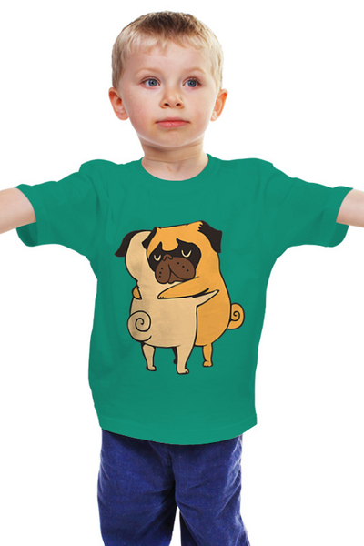Заказать детскую футболку в Москве. Детская футболка классическая унисекс Мопсики от icase - готовые дизайны и нанесение принтов.