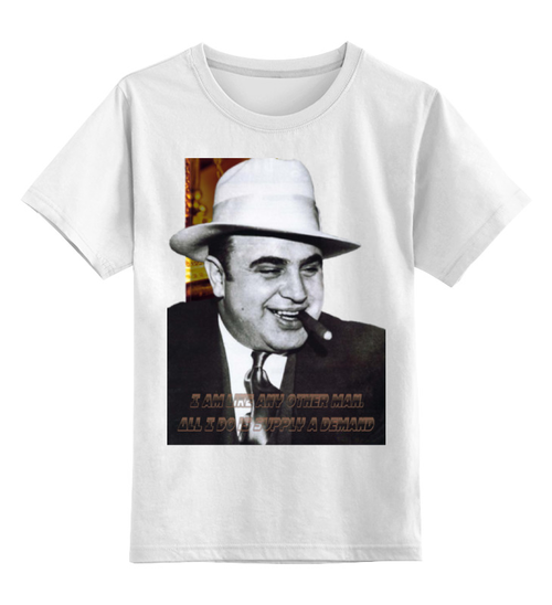 Заказать детскую футболку в Москве. Детская футболка классическая унисекс Аль Капоне от shamanio - готовые дизайны и нанесение принтов.