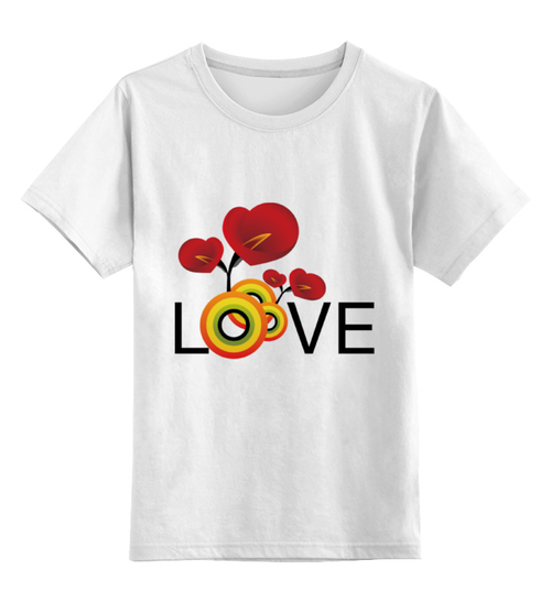 Заказать детскую футболку в Москве. Детская футболка классическая унисекс Любовь от Ирина - готовые дизайны и нанесение принтов.