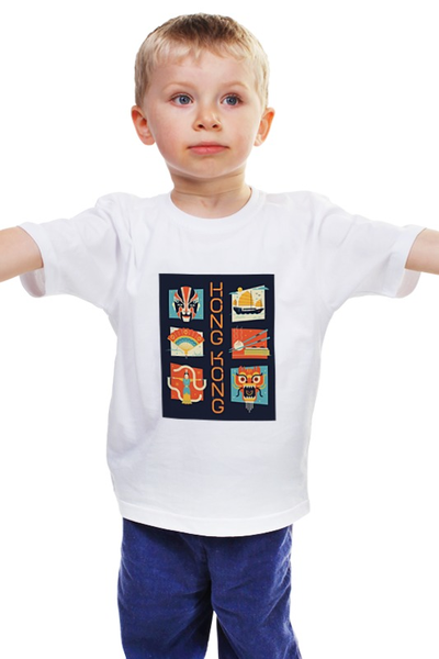 Заказать детскую футболку в Москве. Детская футболка классическая унисекс Гонг-Конг 2 от Виктор Гришин - готовые дизайны и нанесение принтов.