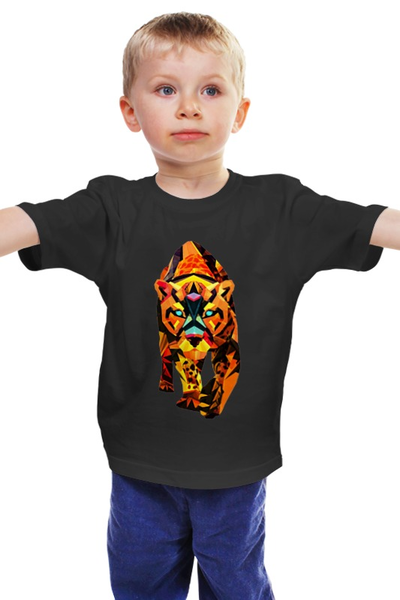 Заказать детскую футболку в Москве. Детская футболка классическая унисекс Лев     от ПРИНТЫ ПЕЧАТЬ  - готовые дизайны и нанесение принтов.