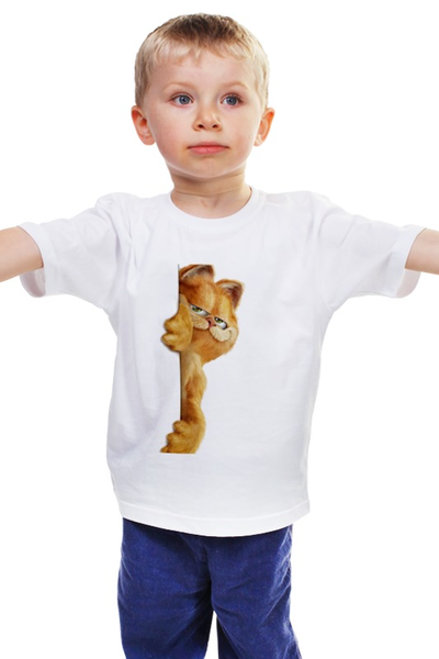 Заказать детскую футболку в Москве. Детская футболка классическая унисекс Гарфилд от dizer - готовые дизайны и нанесение принтов.
