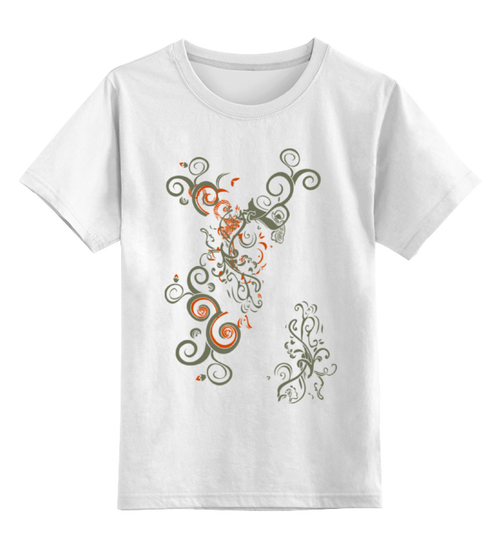 Заказать детскую футболку в Москве. Детская футболка классическая унисекс Завитушки от valezar - готовые дизайны и нанесение принтов.