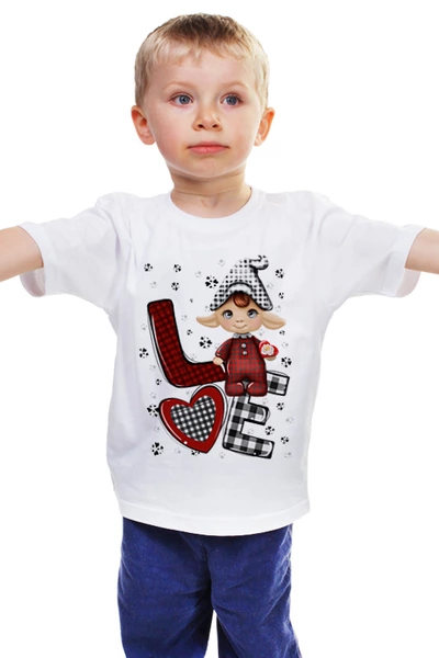 Заказать детскую футболку в Москве. Детская футболка классическая унисекс Влюбленный гномик от Марина  - готовые дизайны и нанесение принтов.