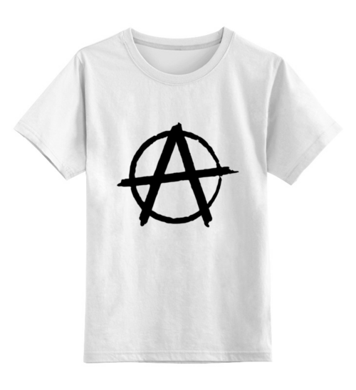 Заказать детскую футболку в Москве. Детская футболка классическая унисекс Анархия от THE_NISE  - готовые дизайны и нанесение принтов.