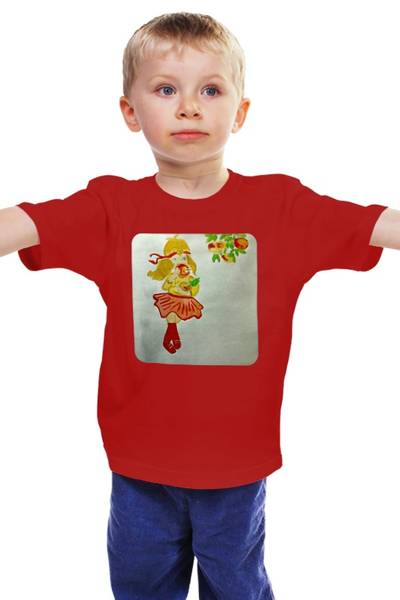 Заказать детскую футболку в Москве. Детская футболка классическая унисекс Яблочко от mrs-snit@yandex.ru - готовые дизайны и нанесение принтов.